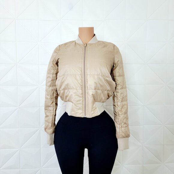 Lululemon Women's Trench Beige Non-Stop Full-Zip Reversible Bomber Jacket Size 4 - Picture 2 of 8
